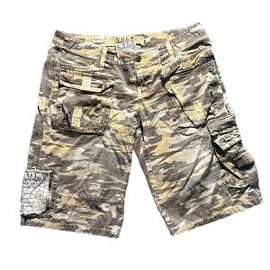 Embroidered Cargo Shorts